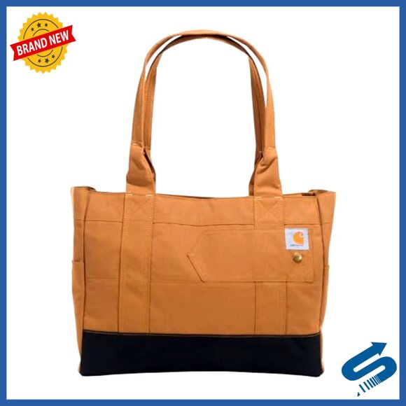 Durable Water-Resistant Tote Bag with Zipper Closure and Interior Pockets - Picture 3 of 7